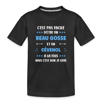 Beau gosse cévenol à la fois - T-shirt bio Premium Enfant - noir - Devant