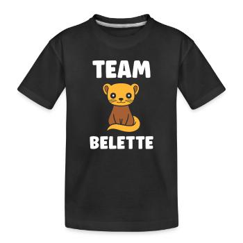 Team Belette Chaton Mascot - T-shirt bio Premium Enfant - noir - Devant