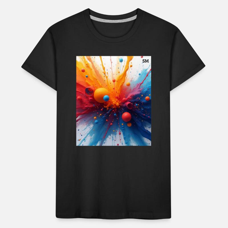 Abstract Color Explosion Kids' Premium Organic T-Shirt