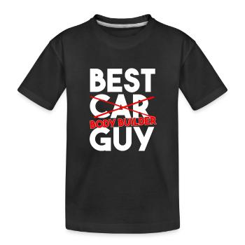 Best Car Body Builder Guy Funny Tradesman Slogan - Kids' Premium Organic T-Shirt - black - Front