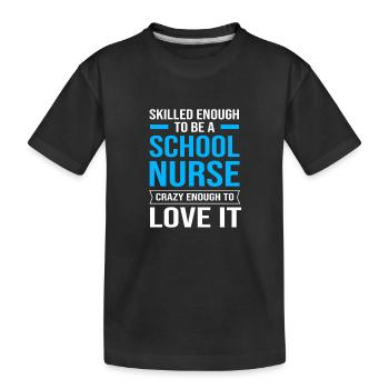 Médecine de l’Hôpital des Infirmières Scolaires - T-shirt bio Premium Enfant - noir - Devant