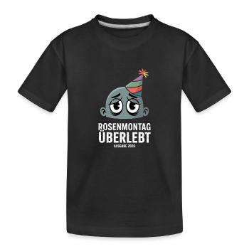Shrove Monday survives edition 2026 hangover carnival - Kids' Premium Organic T-Shirt - black - Front