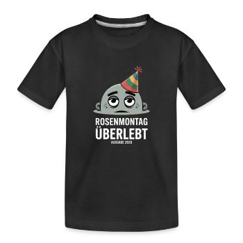 Shrove Monday survives edition 2026 hangover carnival - Kids' Premium Organic T-Shirt - black - Front