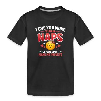 Siestes drôles, sommeil, paresseux, fatigue, humour de sieste - T-shirt bio Premium Enfant - noir - Devant