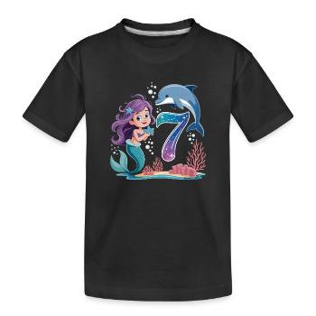 Sirène 7e ans - T-shirt bio Premium Enfant - noir - Devant