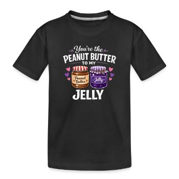 Beurre de cacahuète pour mes couples assortis à la confiture - T-shirt bio Premium Enfant - noir - Devant