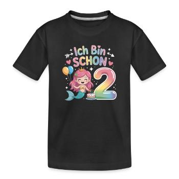I'm Already 2 Mermaid Birthday - Kids' Premium Organic T-Shirt - black - Front