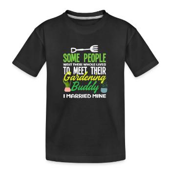 Jardinier amateur de plantes Jardinier - T-shirt bio Premium Enfant - noir - Devant