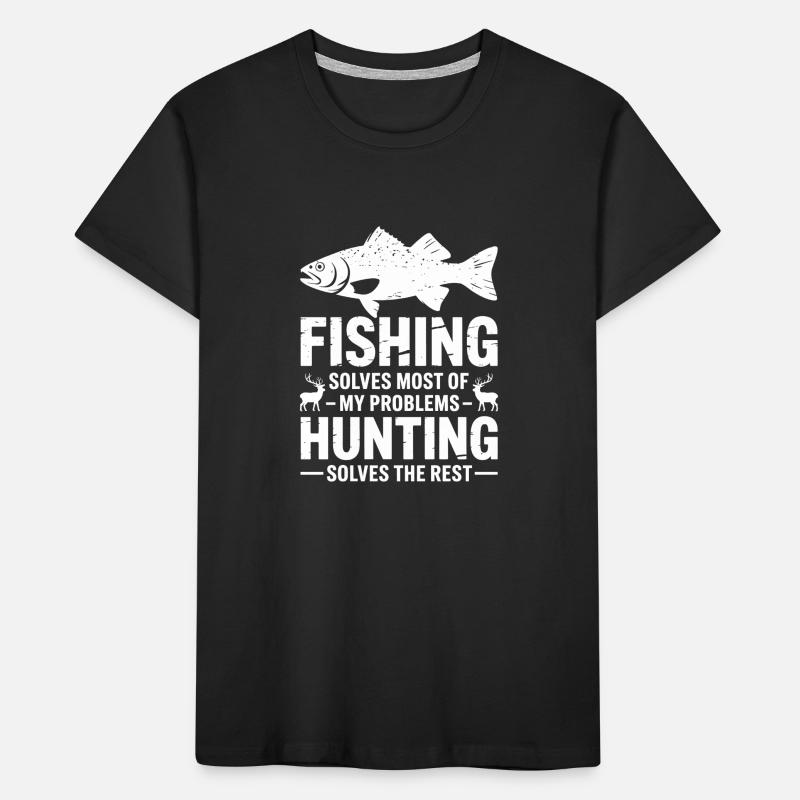 Résolveur de problèmes de pêche et de chasse T-shirt bio Premium Enfant