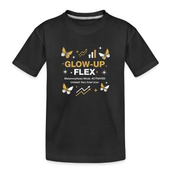 Mode Métamorphose Glow-Up Flex Développement Personnel - T-shirt bio Premium Enfant - noir - Devant