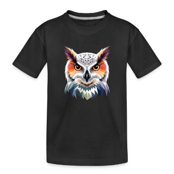 Chouette blanche Chouette Chouette Chouette Chouette Chouette Chouette des neiges - T-shirt bio Premium Enfant - noir - Devant