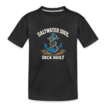 Seemannschaftsgeschenk Für Deckhand Ocean Work - Kinder Premium Bio T-Shirt - Schwarz - Vorne