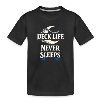 Seemannschaftsgeschenk Für Deckhand Ocean Work - Kinder Premium Bio T-Shirt - Schwarz - Vorne