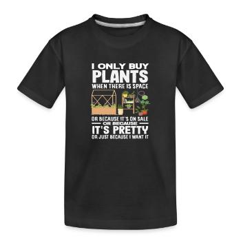 Toujours acheter des plantes Jardin des Amoureux des Plantes - T-shirt bio Premium Enfant - noir - Devant