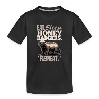 Blaireau drôle - T-shirt bio Premium Enfant - noir - Devant