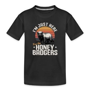 Blaireau drôle - T-shirt bio Premium Enfant - noir - Devant