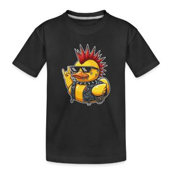 Punkente with spike sunglasses - Kids' Premium Organic T-Shirt - black - Front