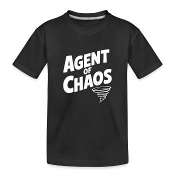 Agent des Chaos - Kinder Premium Bio T-Shirt - Schwarz - Vorne