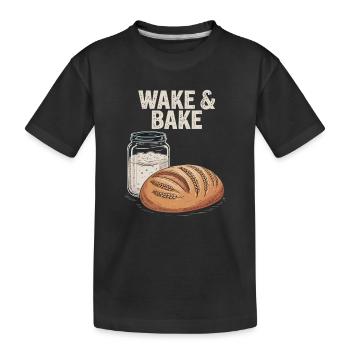 Sourdough Wake And Bake - Kids' Premium Organic T-Shirt - black - Front