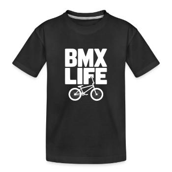 BMX-Leben - Kinder Premium Bio T-Shirt - Schwarz - Vorne