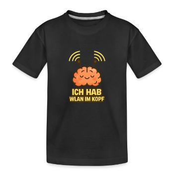 Free Wifi - Freies WLAN - Kids' Premium Organic T-Shirt - black - Front