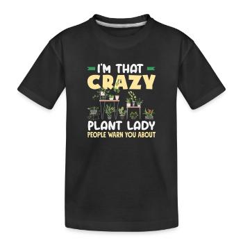 Plant Lover Plant Woman Funny Plants - Kids' Premium Organic T-Shirt - black - Front