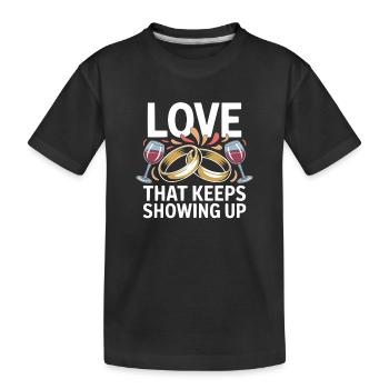 Couple marié anniversaire 2026 Mari Femme - T-shirt bio Premium Enfant - noir - Devant