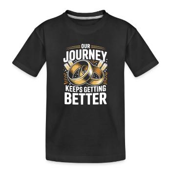 Couple marié anniversaire 2026 Mari Femme - T-shirt bio Premium Enfant - noir - Devant