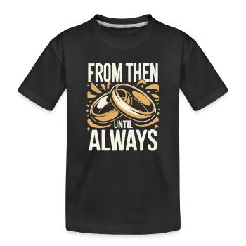 Couple marié anniversaire 2026 Mari Femme - T-shirt bio Premium Enfant - noir - Devant