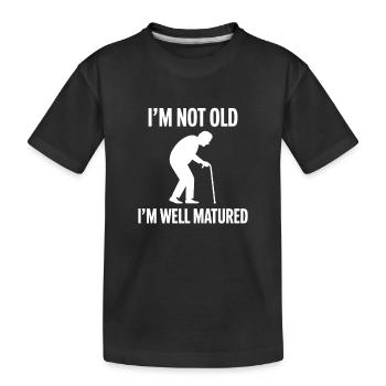 Senior Citizen Humor Retiree Motif - Kids' Premium Organic T-Shirt - black - Front