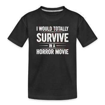 Fans de films d’horreur d’horreur Halloween Film d’horreur - T-shirt bio Premium Enfant - noir - Devant