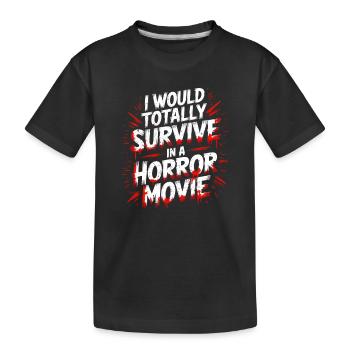 Scary Horror Movie Fans Halloween Horror Movie - Kids' Premium Organic T-Shirt - black - Front