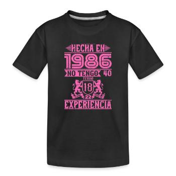 Born in 1985: 18 Years of Experience - Kids' Premium Organic T-Shirt - black - Front