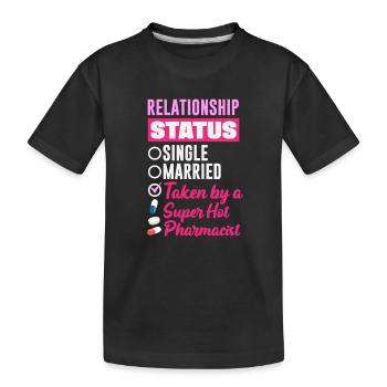 Beziehungsstatus Apotheker Pharmazietechniker - Kinder Premium Bio T-Shirt - Schwarz - Vorne