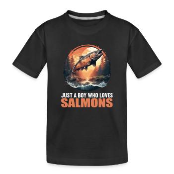 Saumon Saumon - T-shirt bio Premium Enfant - noir - Devant