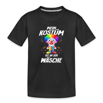 Carnaval Mon costume est à la machine à laver - T-shirt bio Premium Enfant - noir - Devant