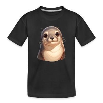 Sea Lions Sea Lion - Kids' Premium Organic T-Shirt - black - Front