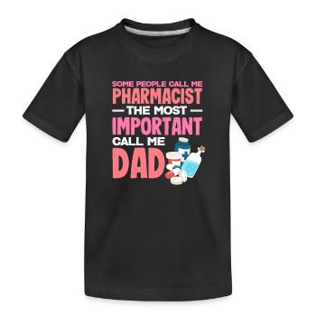 Apotheker Vater Pharmazietechniker Vater Techniker - Kinder Premium Bio T-Shirt - Schwarz - Vorne