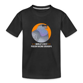 Course de pigeons Pigeons - T-shirt bio Premium Enfant - noir - Devant