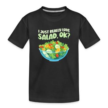 J’adore la salade - T-shirt bio Premium Enfant - noir - Devant