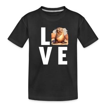 Sea Lions Sea Lion - Kids' Premium Organic T-Shirt - black - Front
