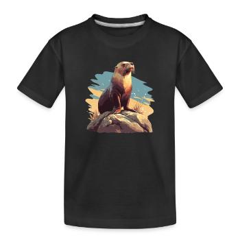Sea Lions Sea Lion - Kids' Premium Organic T-Shirt - black - Front