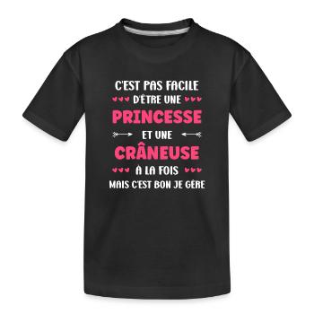 craneuse - T-shirt bio Premium Enfant - noir - Devant