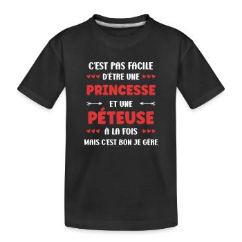 Prinzessin und Furz - Kinder Premium Bio T-Shirt - Schwarz - Vorne