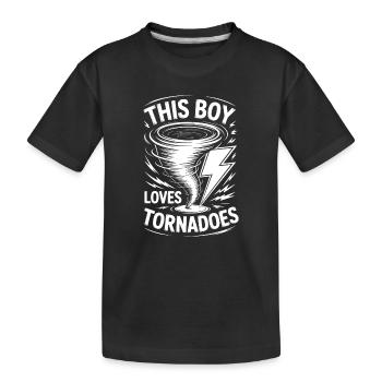 Tornado Sayings Tornadoes Funny Tornado Gift - Kids' Premium Organic T-Shirt - black - Front