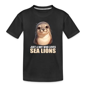 Lions de mer Lion de mer - T-shirt bio Premium Enfant - noir - Devant