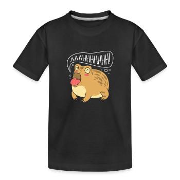 Frosch Desert Rain Frog - Kinder Premium Bio T-Shirt - Schwarz - Vorne