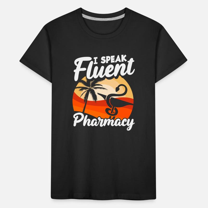 Pharmacists Speak Fluently Pharmacy Technician Kids' Premium Organic T-Shirt