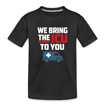 EMT avancé en soins intensifs comme identité - T-shirt bio Premium Enfant - noir - Devant