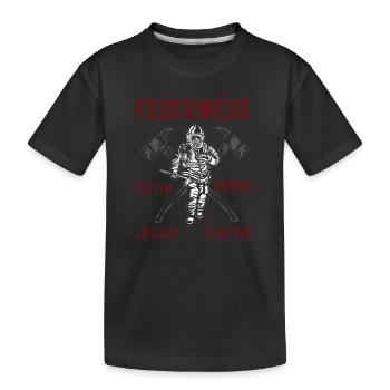 Protection de secours des pompiers - T-shirt bio Premium Enfant - noir - Devant